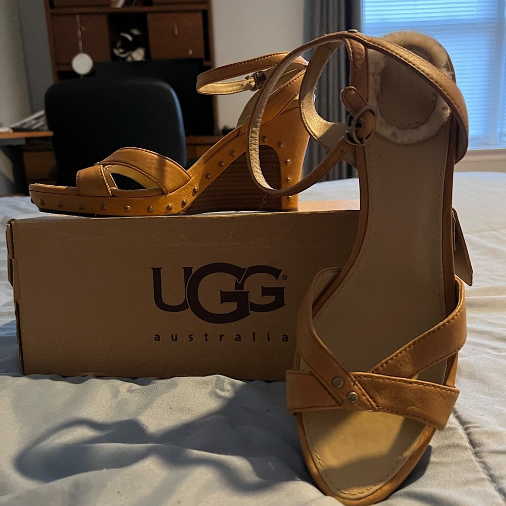 Ugg Thelma sandals, wedge, ankle strap, size 8.5